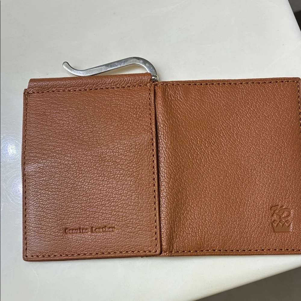 Elegant Brown Leather Money Clip